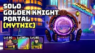 (Mythic) Solo Portal Golden Kinght ☆ with JADEFIRE UPDATE 6 in Anime Defenders ROBLOX 🇮🇩