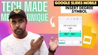 How to insert degree symbol in Google slides mobile | how to add degree sign in google slides mobile