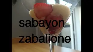 Sabayon or Zabaglione with macerated strawberries, the perfect summer dessert