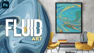 Флюид Арт в фотошопе | Жидкая текстура мрамора | Fluid Art