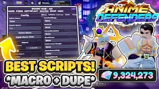 [NEW] Anime Defenders Script Hack GUI | INF Gems DUPE Units + Macro Record PLAY + Auto Farm Upgrade