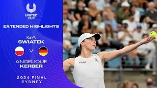 Iga Swiatek v Angelique Kerber Extended Highlights | United Cup 2024 Final