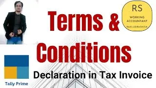 Terms and Conditions kaise amend kare Tally Prime Mein | Tally Prime Tutorials