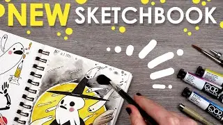 STARTING A NEW SKETCHBOOK - Spooky Sketching with Me