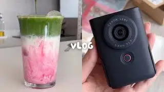 Work From Home, Making Strawberry Matcha Latte, Unboxing Canon Powershot V10 + Etc