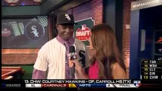 2012 First Year Player Draft - 13th pick Courtney Hawkins backflip on MLB Network.