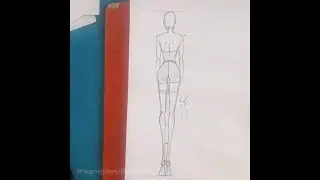 Fashion Figure back view/pencil sketch-Fashion sketch tutorial by ZEYNEP DENIZ