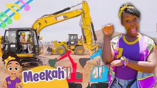 Brand New Meekah Excavator Song! | Blippi and Meekah Construction Nursery Rhymes for the Family