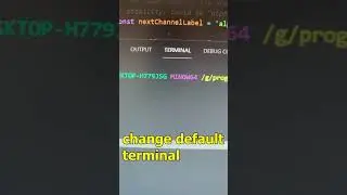 How to change VS Code default terminal #shorts #code #vscode #programming #how