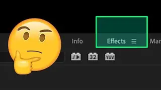 How To Open Effect Controls Panel / Where Is Effects Tab In Premiere Pro (Shift+5 & Shift+7)