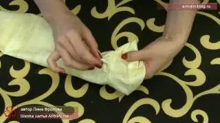 Обработка манжеты без разреза рукава