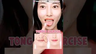 FAST RESULT! FACE LIFTING EXERCISE WITH TONGUE 👅🔥SLIM FACE, JOWLS, LAUGH LINES, WRINKLES #shorts