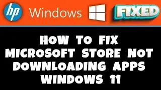 HP Laptop -  how to fix Microsoft Store Not Downloading Apps Windows 11