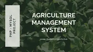 Online Agriculture Management System in PHP & MySQL