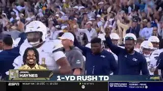 Jamal Haynes 1 Yard Touchdown Run | #10 Florida St vs Georgia Tech