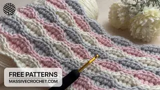 VERY EASY Crochet Pattern for Beginners!⚡️🥰 Crochet Stitch for Baby Blanket & Bag