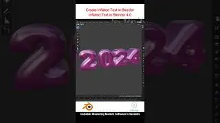 Create Inflated Text in blender - Inflated Text in Blender 4.0 #inflatedtextblender #blendershorts