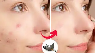 How to Use Healing Tool Gimp - Gimp remove skin blemishes on face