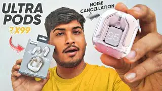 Transparent TWS : Ultrapods Wireless 5.3 Review 😍 | Noise Cancellation 🔥