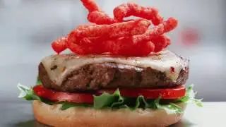 Hardee's Flaming Hot Cheetos Thickburger