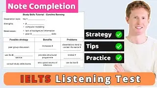 Best Strategy + Practice | IELTS Listening - Note Completion Questions