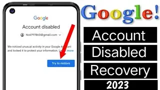 google account disabled ko enable kaise kare | gmail disabled how to enable | gmail disabled recovry