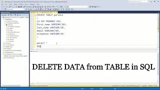 How to DELETE data from table in SQL