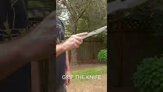 No spin knife throwing tutorial  #knifethrowing #nospin #fyp