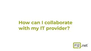 How can I collaborate with my IT provider?