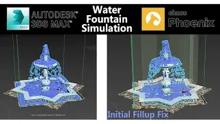 Water Simulation | Initial Fill up in Different shape | 3Ds Max