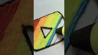 Making Multicolour Youtube logo With 3D Pen ▶️🌈  #shorts