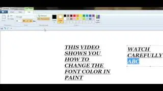 How to change Font Color in Ms Paint