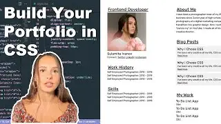 CSS Portfolio Website for Beginners + Hosting On GitHub Pages