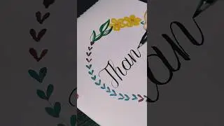 How To Make Thank You Cards #shorts #calligraphy/ thank you Calligraphy#brushpen