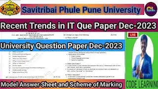 Recent Trends in IT University Question Paper Dec-2023 |RIT Que Paper |Recent Trends in IT |RTIT