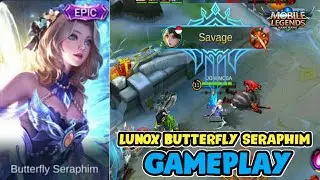 NEW SKIN LUNOX BUTTERFLY SERAPHIM GAMEPLAY MOBILE LEGENDS