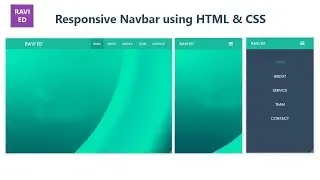 How to create Responsive Navbar using HTML & CSS