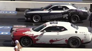 Dodge Challenger Hellcat drag racing