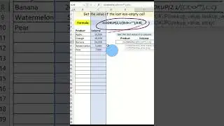 Return value of last non-empty cell LOOKUP #Shorts #Excel #excelformula