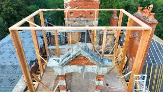 Framing a mansard.