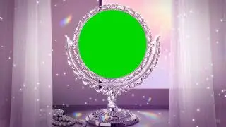 Zoom into Beautiful Mirror Green Screen background | No Copyright Green Screen effect 4K