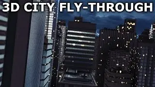 City Fly-Through with After Effects and Element 3D - Space To Earth 4/5