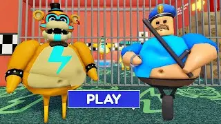 FNAF SECURITY VS BARRY'S PRISON RUN! SCARY OBBY FULL GAME #roblox #obby