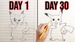 Drawing the same image with my left hand for 30 days