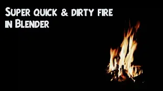 Super quick & dirty fire in Blender (Blender tutorial)