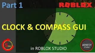 ▶ Clock in Roblox Studio (Part 1) - How to make analogue clock GUI script tutorial code beginners