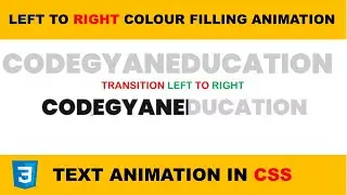 Text Colour Filling Animation Using HTML And CSS | Colour Filling Animation. 