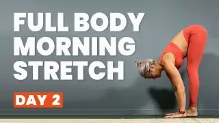 20 Minute Full Body Morning Yoga Stretch - 21 days of free live online yoga classes - (Day 2)