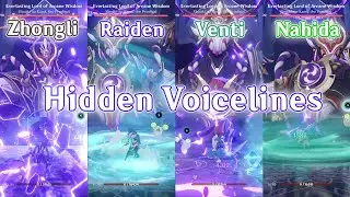 HIDDEN VOICELINES WHEN SCARAMOUCHE BOSS DEFEAT ARCHONS??? (Genshin Impact)