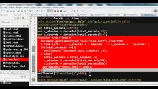 How to setup timer for Quiz using JavaScript